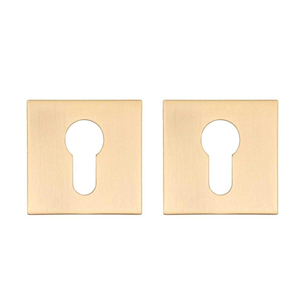 Дверна накладка під циліндр RDA RY-64 золото матове брашироване (розетта 6мм) Київ - фото 1