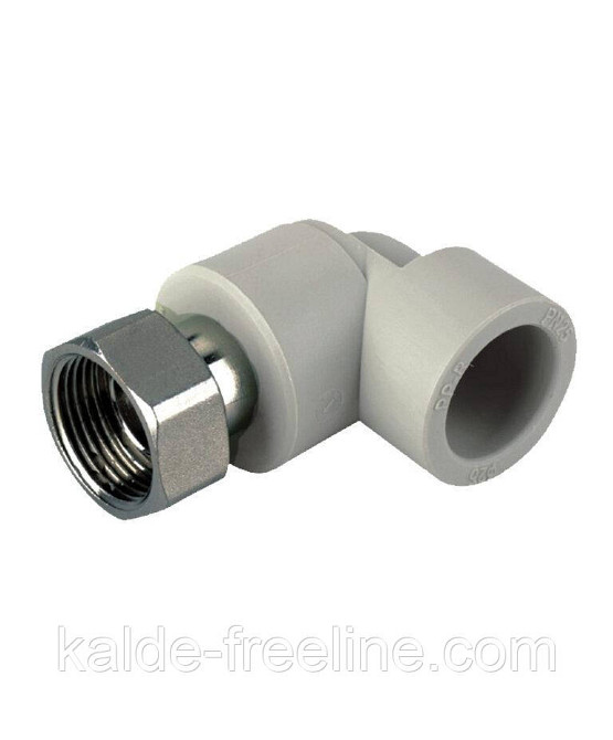 Колено (Угол) Koer с накидной гайкой КНГ ∅ 25х3/4