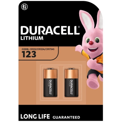Батарейка Duracell 123 3V High Power літієва, CR123/CR123A/CR17345, 2 шт. в упаковці (5002979) Винница - изображение 1