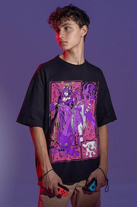 Футболка для хлопчика з аніме принтом Аніме Вінтаге Спекіал Манга оверсайз (зріст від 165 до 180) Чорний AnimeJ0805m Дніпро - фото 2