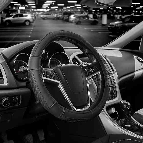 Чохол на кермо Carlife 37-39см, шкіра, чорний SW241M Львів