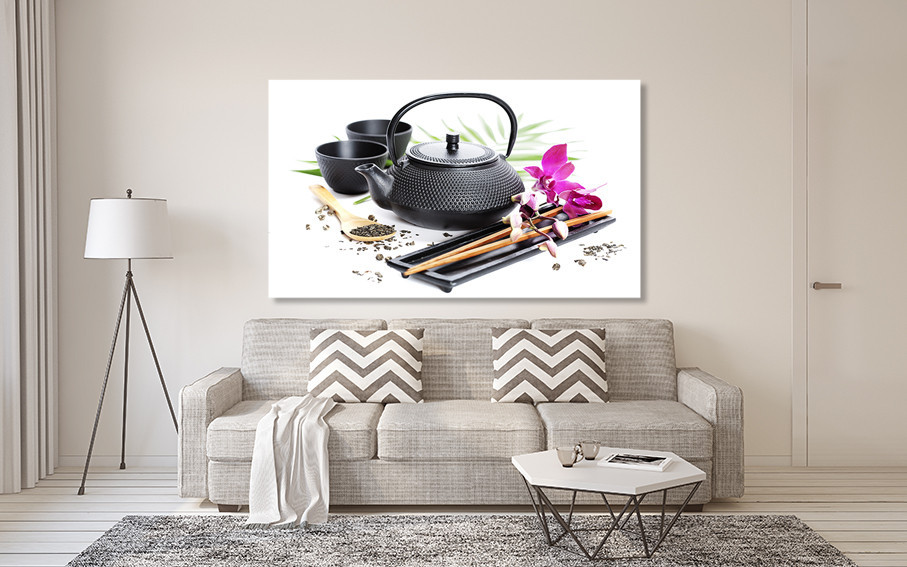 Картина холст в гостиную / спальню  Чайний сюжет   MLP_127 90х180см Киев - изображение 2