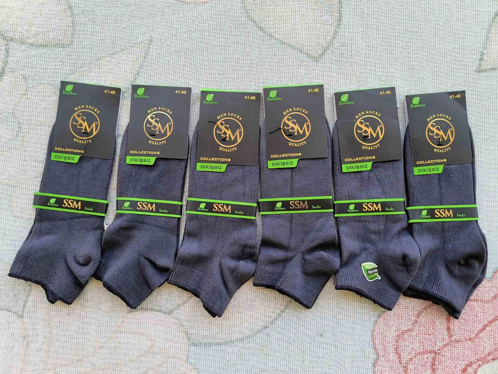 Набір чоловічих низьких шкарпеток із бамбука (6 шт. у пакованні) SSM Socks. Розмір 41-46 Київ - фото 3
