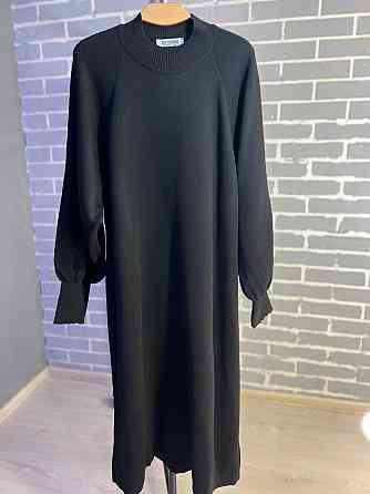 Платье женское My fashion 2024119 свитер пышный рукав реглан длинное без пояса one size черное, черн Одесса