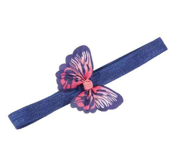 Дитяча пов'язка синя - метелик 8*5см, окружність 34-50см Київ