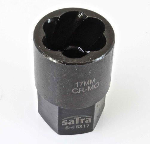 Голівка ударна Cr-Mo для злизаних гайок 6-гр. 1/2 17 мм SATRA S-TSX17 Чернігів - фото 2