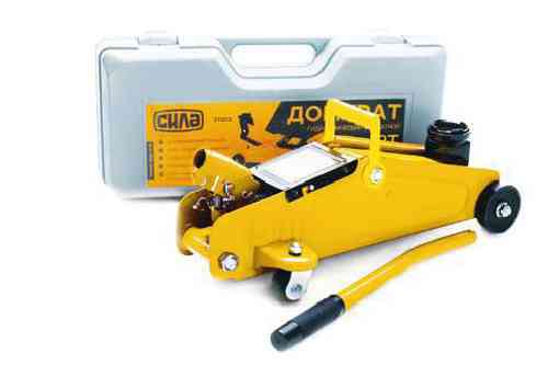 Домкрат гидравлический подкатной 2т (выс подъема 135-330мм) в кейсе СИЛА Киев