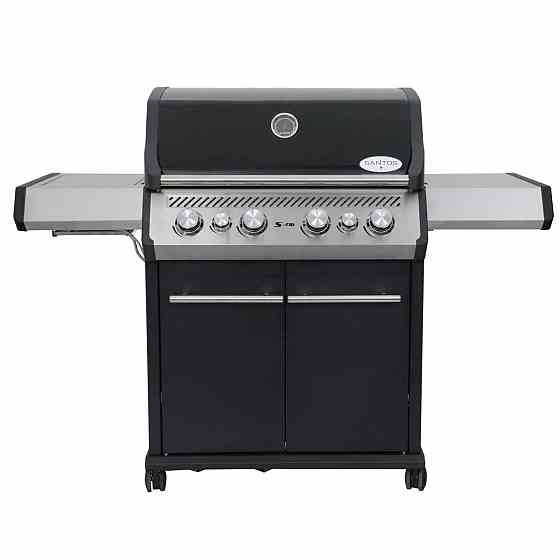 Газовый гриль SANTOS S-418 Black, с боковой и задней горелками, черный 900297 Код: 010957 Ровно
