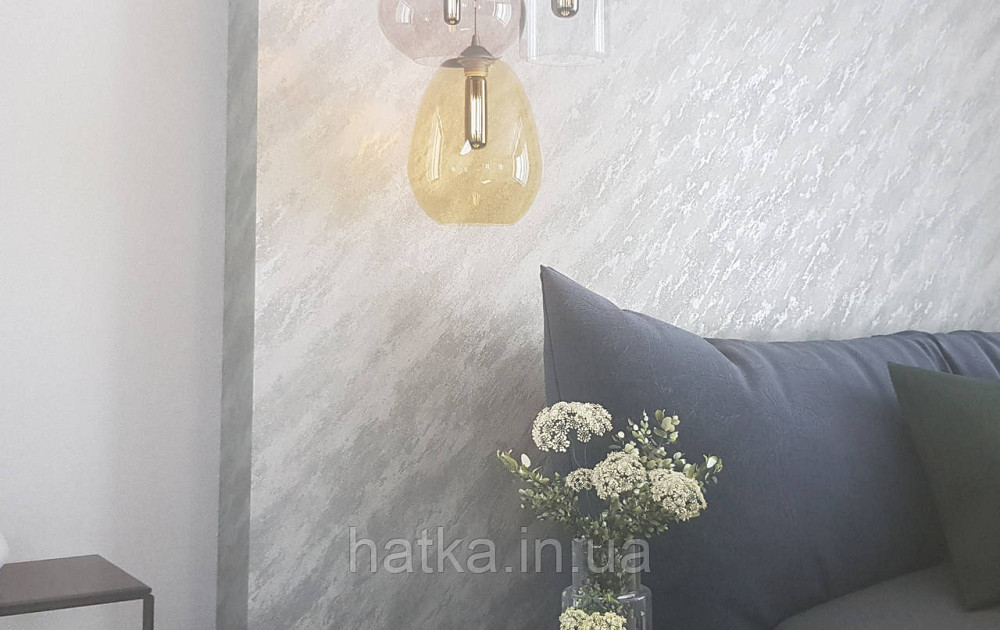 Обои виниловые на флизелине Marburg Lava метровые однотонные структурные под крошку серые Киев - изображение 1