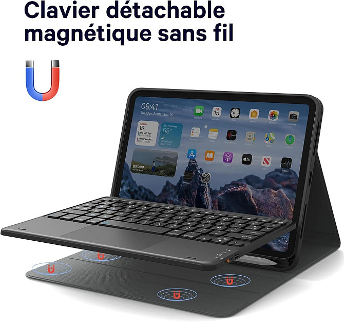 Клавіатура з трекпадом Earto Pro 11 для iPad Air/Pro, магнітний чохол, підсвітка, Bluetooth Київ - фото 9