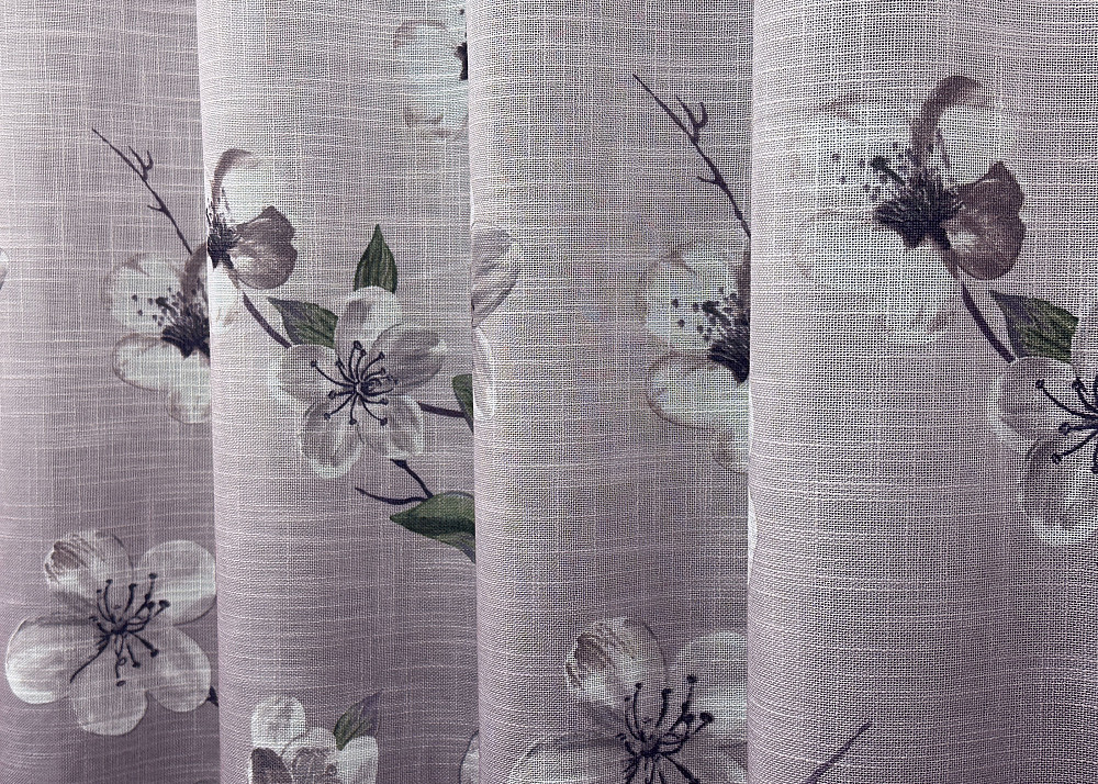 Тюль-штора VR-Textil 1877т Лен Фиолетовый с белым 300х270 см (42-0830) Киев - изображение 5