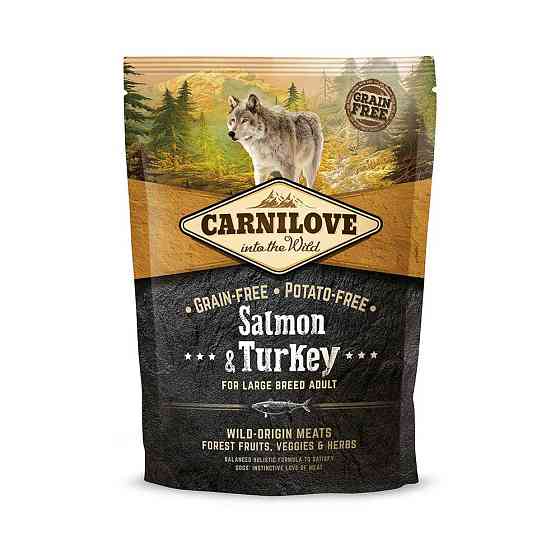 Сухий корм Carnilove Salmon & Turkey для дорослих собак великих порід, лосось та індичка, 1,5 кг Вінниця