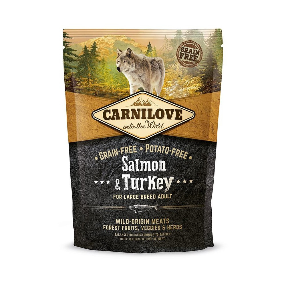 Сухий корм Carnilove Salmon & Turkey для дорослих собак великих порід, лосось та індичка, 1,5 кг Вінниця - фото 1