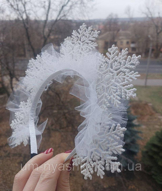 Обруч обідок Сніжинка корона Снігова королева Кривий Ріг - фото 8