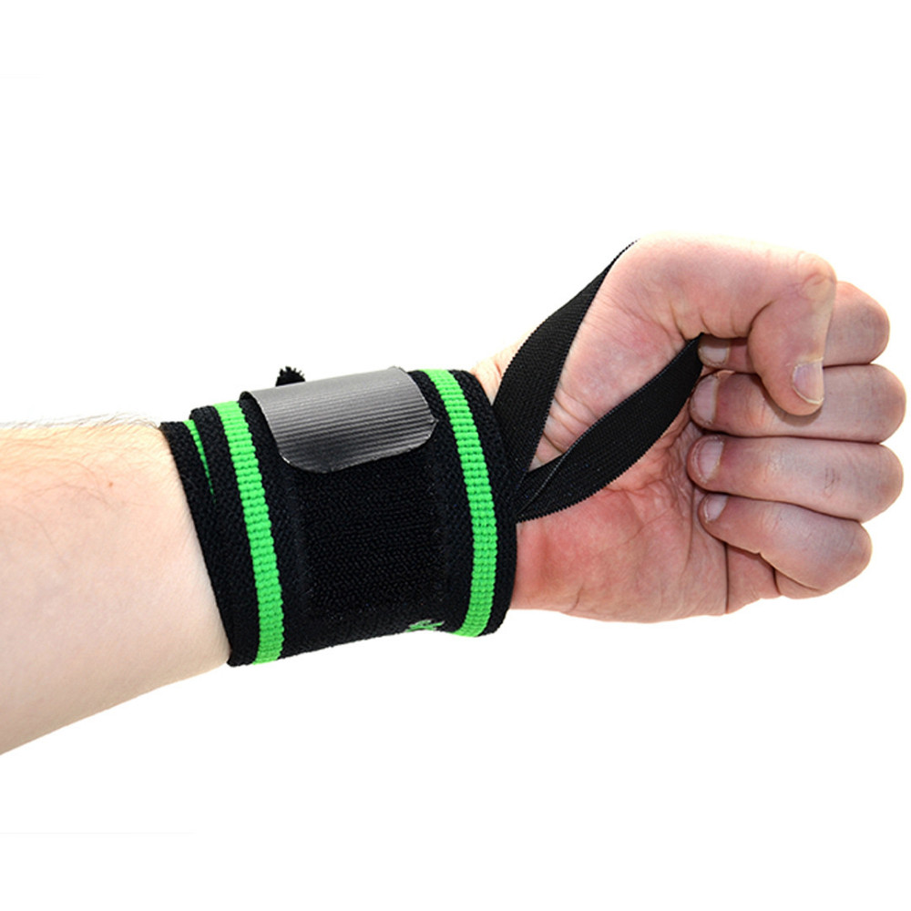 Кистьові бинти MadMax MFA-298 Wrist Wraps 18" Black/Green  (пара) Кам'янське - фото 8