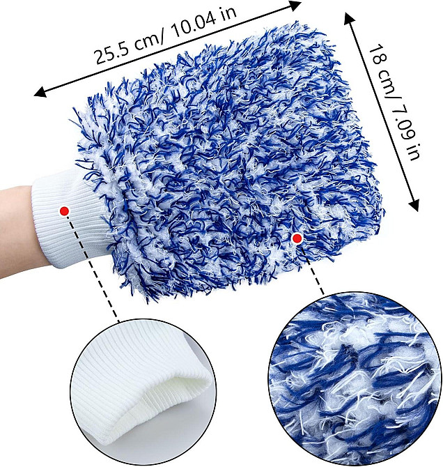 Щітка з мікрофібри для чищення дисків з рукавичкою для миття Луцк - изображение 2