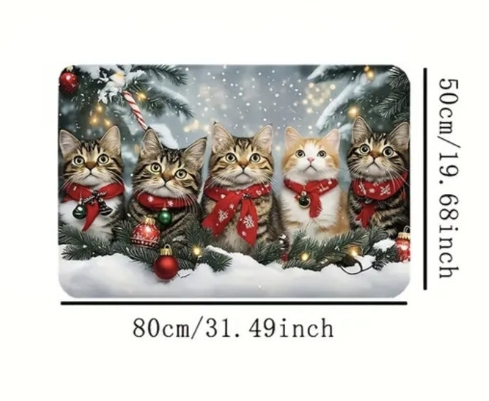 Килимок різдвяний з принтом 50х80 см Сміла - фото 3