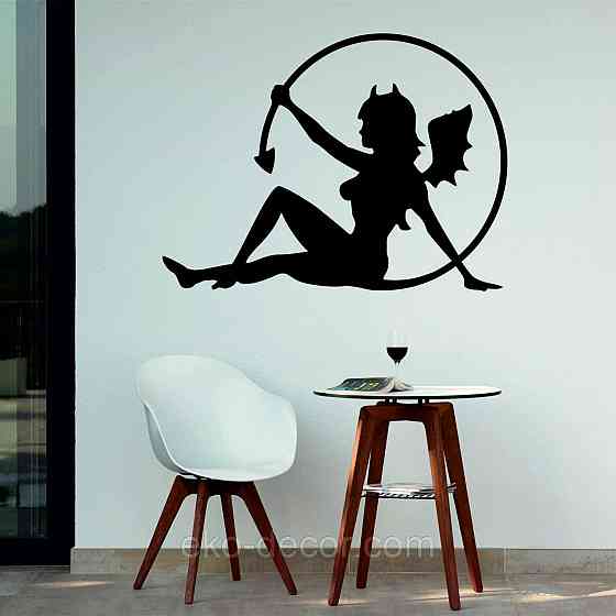 Декоративное настенное Панно «Дьяволица», Декор на стену 70*52 см, Черный Киев