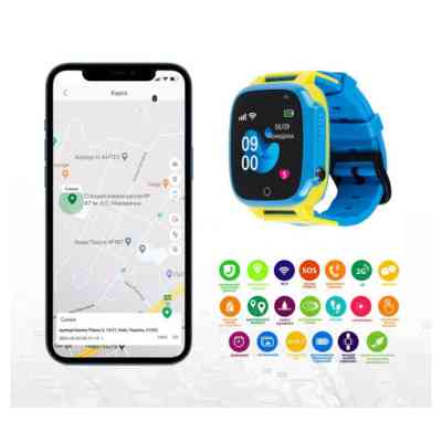 Смарт-годинник Amigo GO008 GLORY GPS WIFI Blue-Yellow (976267) Вінниця