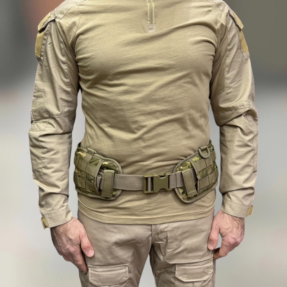 Пояс разгрузочный с Молли, Пиксель, Cordura 1000D, WINTAC, варбелт тактический боевой пояс, разгрузка поясная Solmir Киев - изображение 2