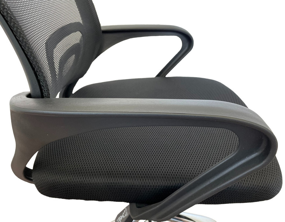 Офисное кресло руководителя Tehforward Real хром Tilt Черный Днепр - изображение 5