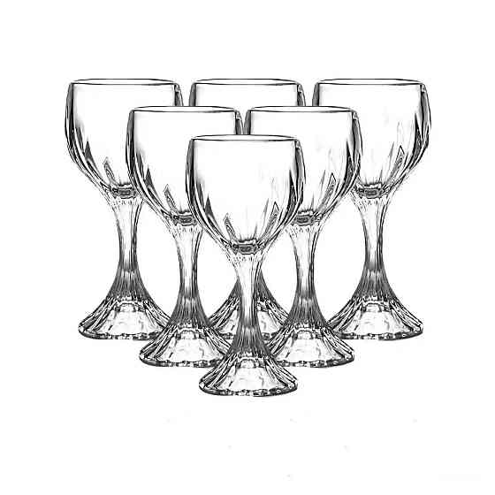 Келихи з товстого скла набір для вина з 6 штук по 157 мл HP550 Київ