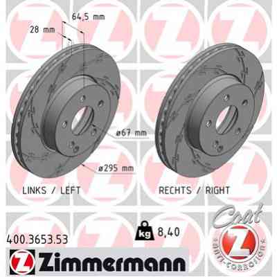 Гальмівний диск ZIMMERMANN 400.3653.53 Вінниця