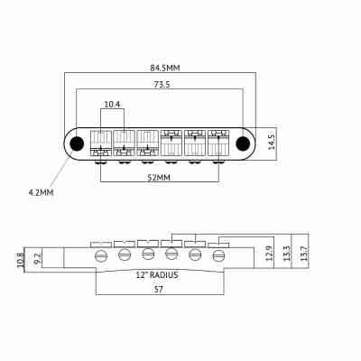 Бридж для гитары Paxphil BM015 Chrome Винница