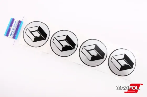 Наклейка на колпак 70мммм силікон Renault ребра. Автограф (4 шт.) Вінниця