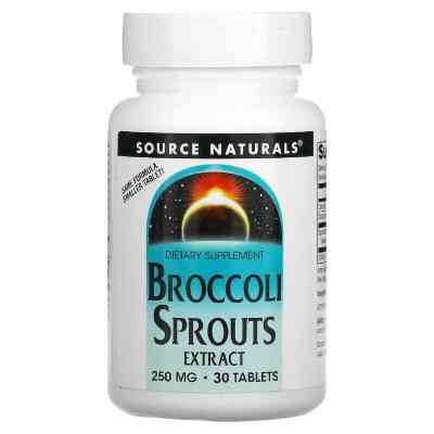 Травы Source Naturals Экстракт Брокколи, 250 мг, Broccoli Sprouts, 30 таблеток (SN1103) Винница
