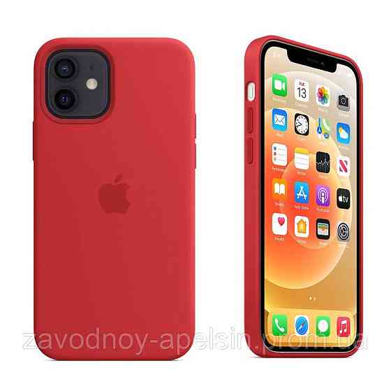 IPhone 12 12pro Чохол Silicone Case + MagSafe (red) Одеса