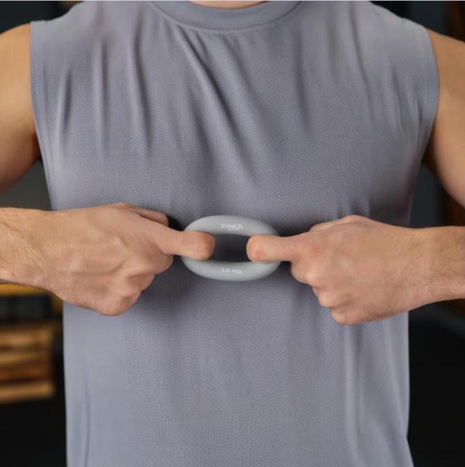 Набор силиконовых эспандеров для рук и пальцев тренировка кистей реабилитация фитнес для развития силы хвата 3 в 1 Trex Sport Киев - изображение 19