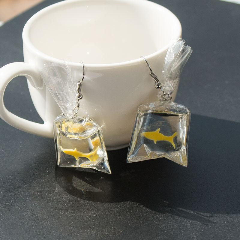 Серьги для детей Рыбки 46 на 22 мм желтый Киев - изображение 1