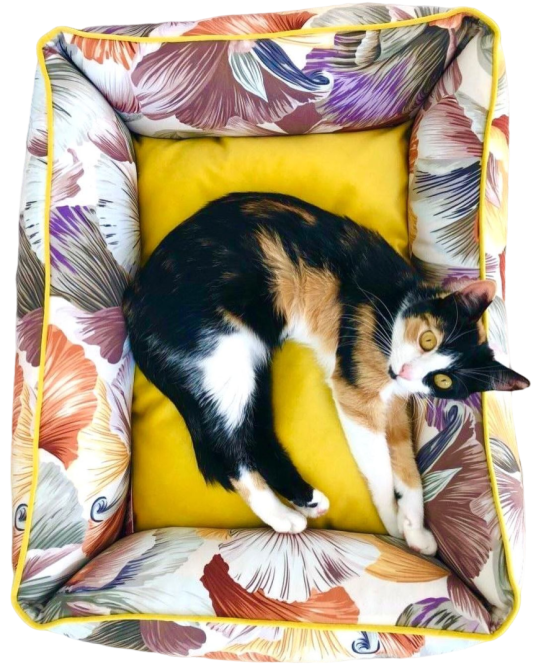 Лежак для собак і котів Happy Peppy (Хеппі Пеппі) Flowerbed 50х70 см, Жовтий Запоріжжя - фото 6