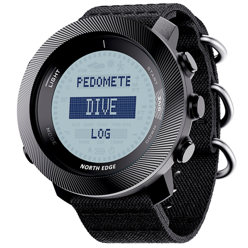 Часы мужские водостойкие North Edge Apache Model D с компасом Черный Винница - изображение 2