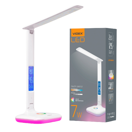 Лампа настільна LED 7W 3000-5500K 220V VL-TF05W-RGB Videx Житомир