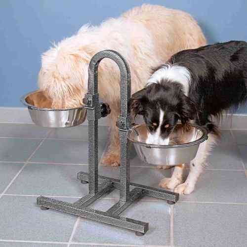 Миска Trixie для собак, подвійна на регульованій підставці, металева, 24 см, 2х2.8 л Київ
