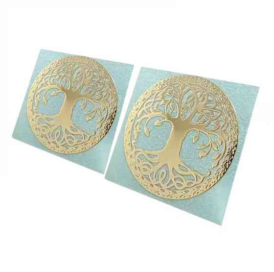 Металева наліпка “Дерево життя” – золота наклейка для телефону та ноутбука Київ