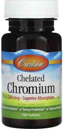 Хром хелат Carlson Chelated Chromium 200 мкг 100 таб Київ