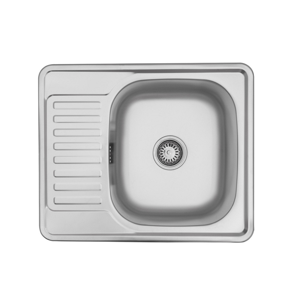 Кухонна мийка з нержавіючої сталі Kroner KRP Satin - 58х48 (0.8 мм) Київ - фото 1