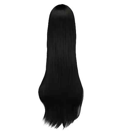 Довга чорна перука RESTEQ 100 см – пряме синтетичне волосся для косплею, аніме, вечірок і фотосесій Київ