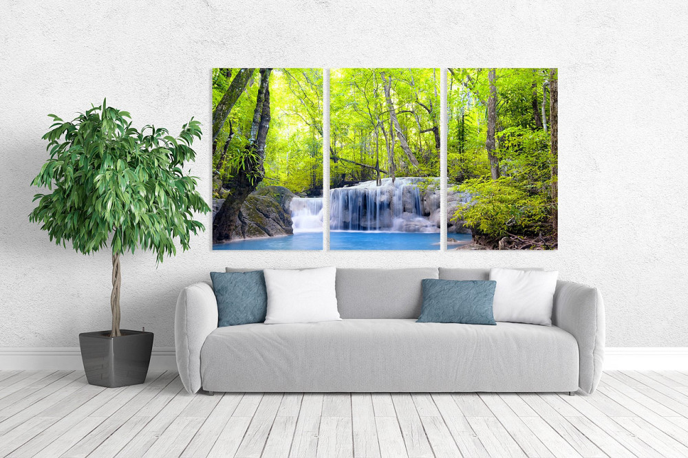 Модульная картина в гостиную / спальню  Водоспад     ART-241_3A 70х130 см Киев - изображение 2