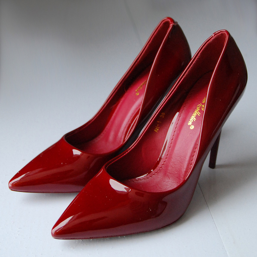 Comer Туфлі жіночі COMER бордові екоклак каблук 11 см (37р.-24 см, (2398) Коломия - фото 2