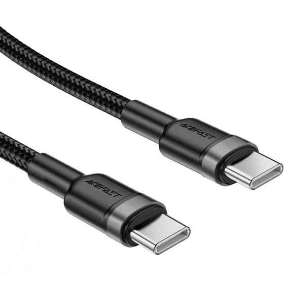 Кабель USB 2.0 Type-C M-M, 1.2 м, 60W aluminum alloy Black, C22-03 Acefast Вінниця