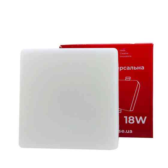 LED панель універсальна квадратна 120 мм 18Вт, нейтральний білий 4000К, 1500 Лм Дніпро