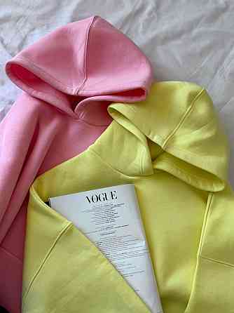 Жіноче базове оверсайз худі турецьке тринитка пін'є Лимонний Одеса