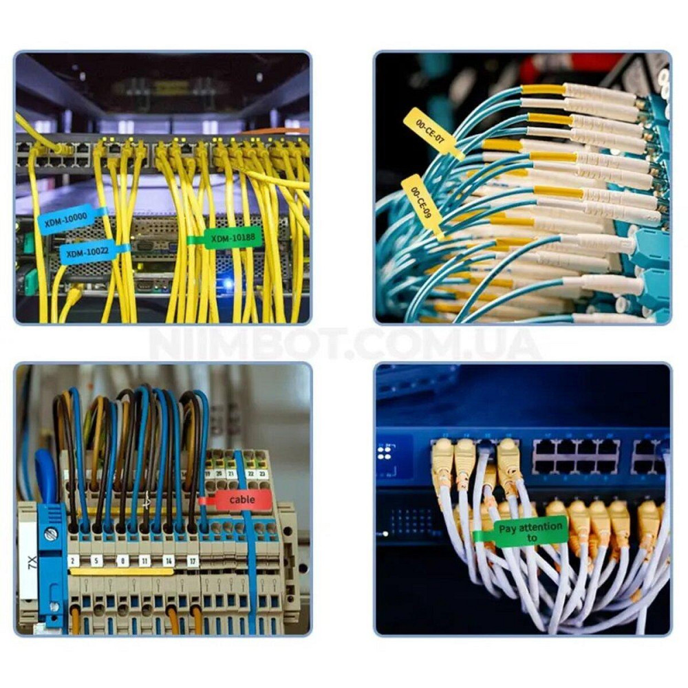 Стикеры этикетки для термопринтера NIIMBOT T12.5*74+35-65 Cable White For D11/D110/D101/H1S A2K18638601 Одесса - изображение 5