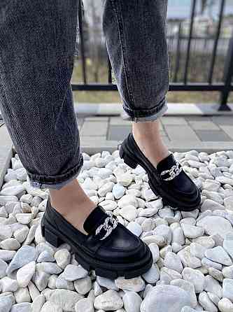 GREMMY Туфлі жіночі GREMMY 200 цепи чорні (весна-осінь, шкіра натуральна) (4384) 38р.39р.40р.41 Коломыя