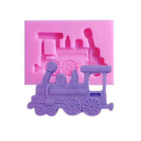 Силиконовый молд Паровоз 59 на 43 мм розовый Киев