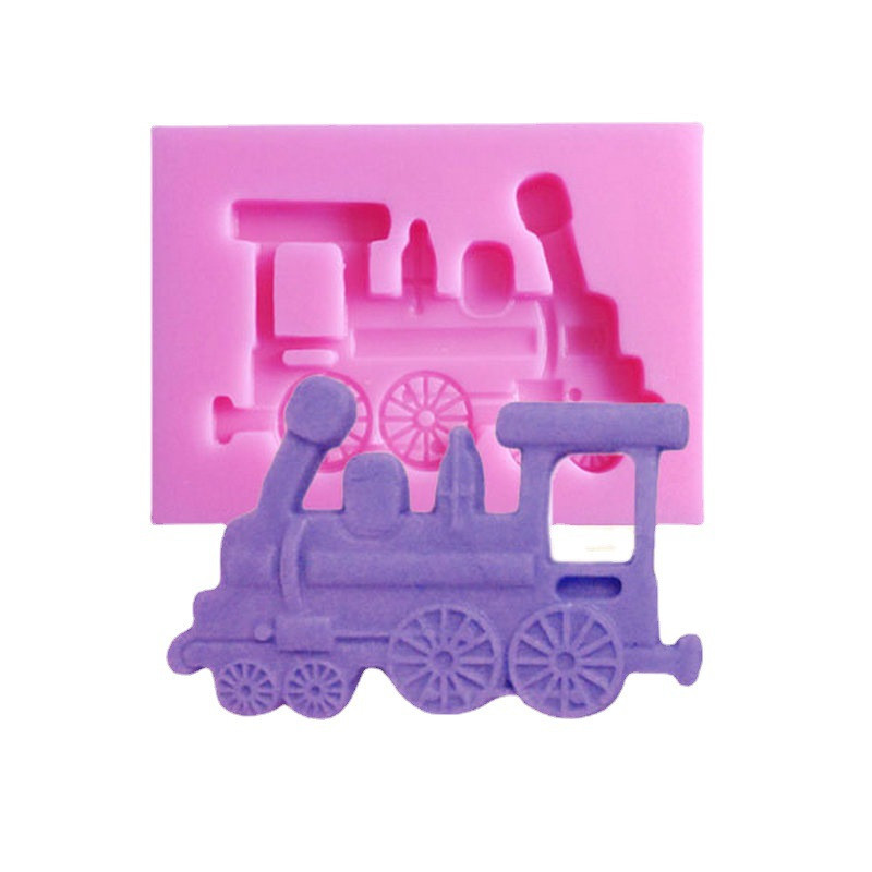 Силиконовый молд Паровоз 59 на 43 мм розовый Киев - изображение 5